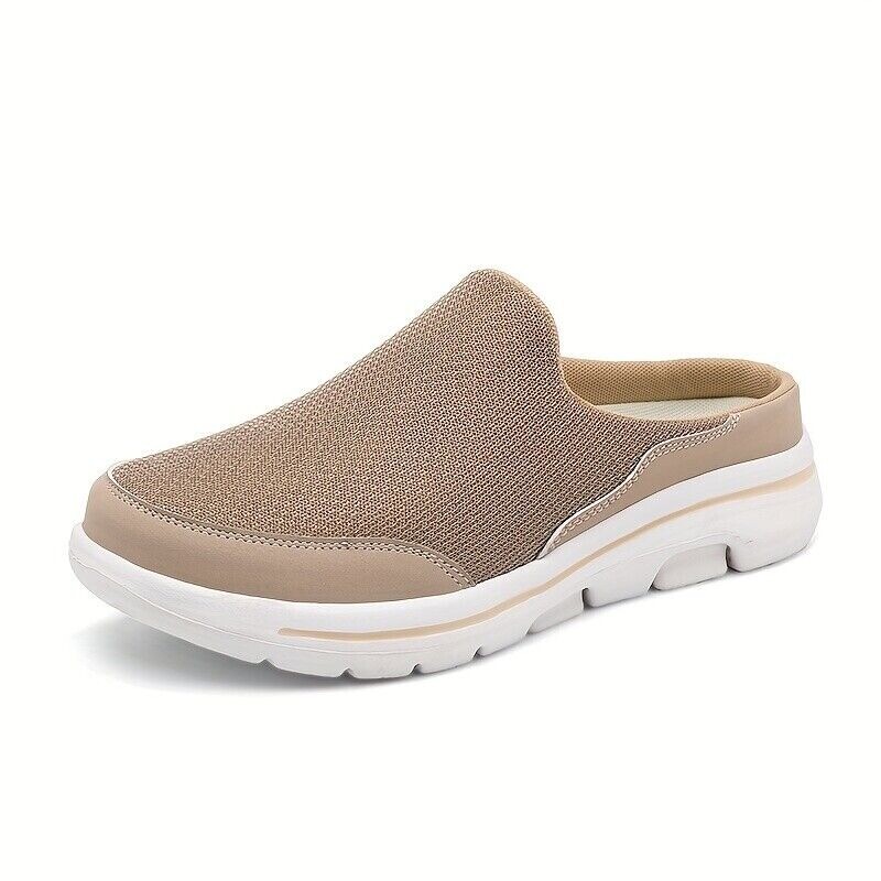 Men’s Slip-on Mules Half Sneakers Casual Walking Shoes Outdoor Backless Sneakers