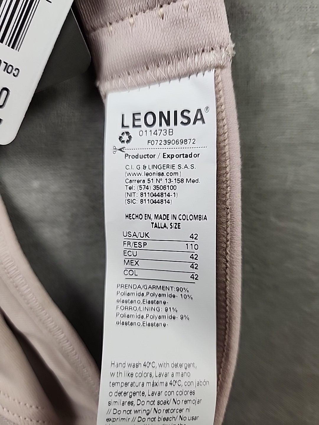 Leonisa Shapewear Multifunctional Firm Compression Light Brown Size U.S. 42B NWT