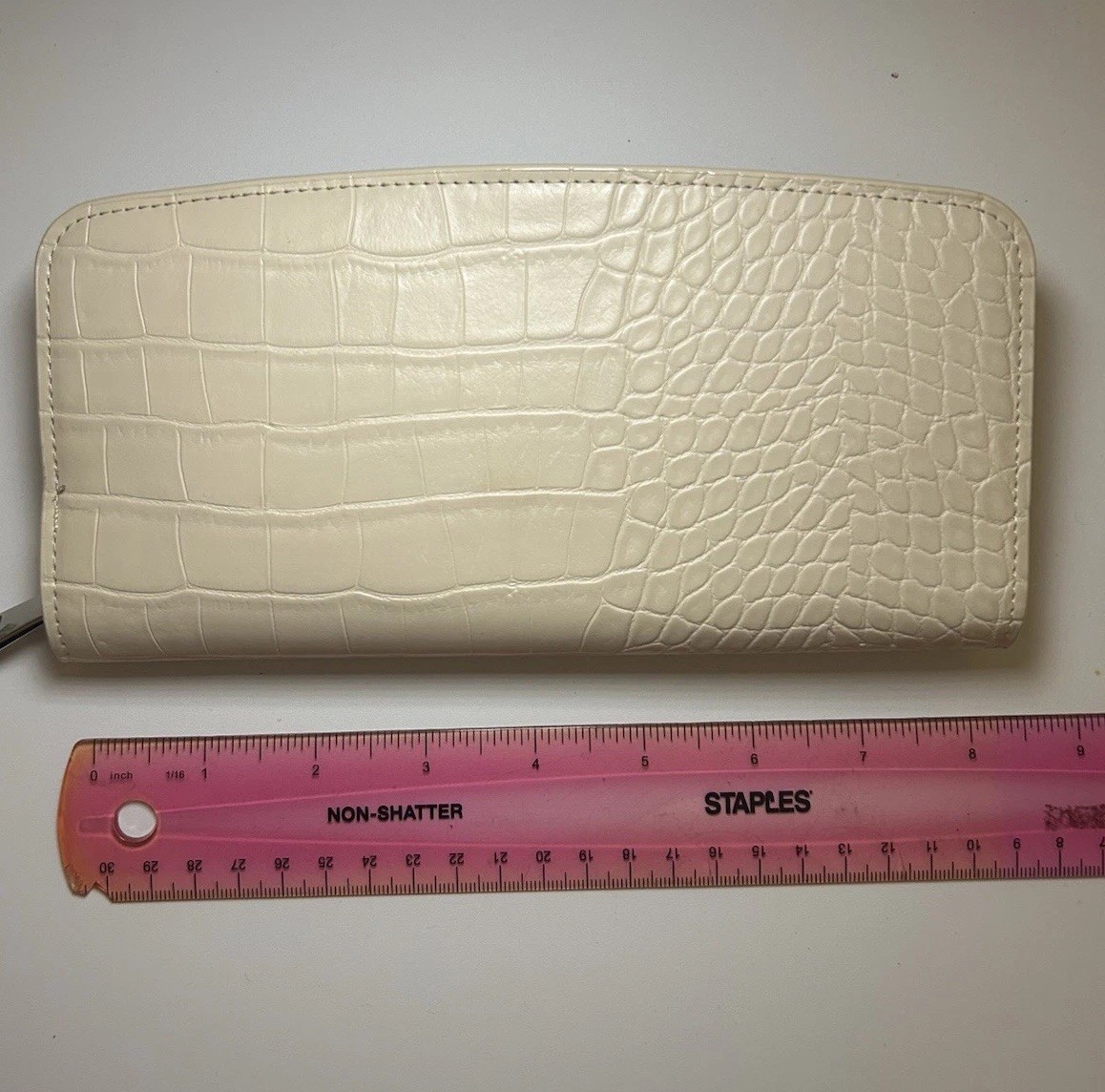 Women’s Synthetic Leather Wallet Cream Color 8.5 Inches