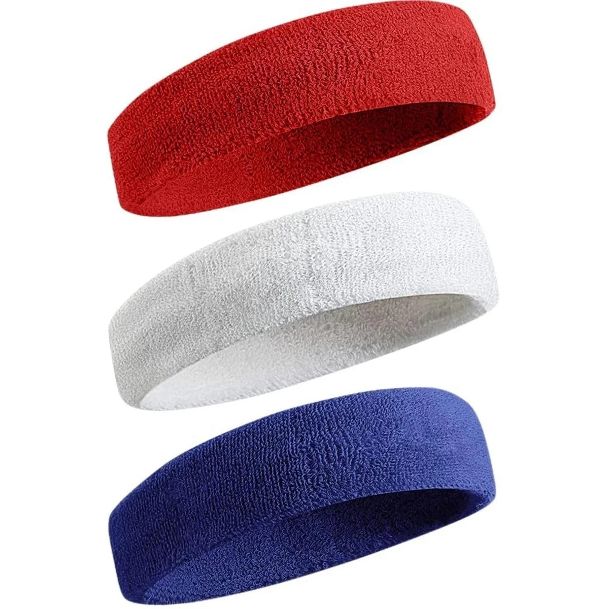 3pack Sports Headband Yoga Gym Sweatband Women Men Hair Bands Head Sweat Band
