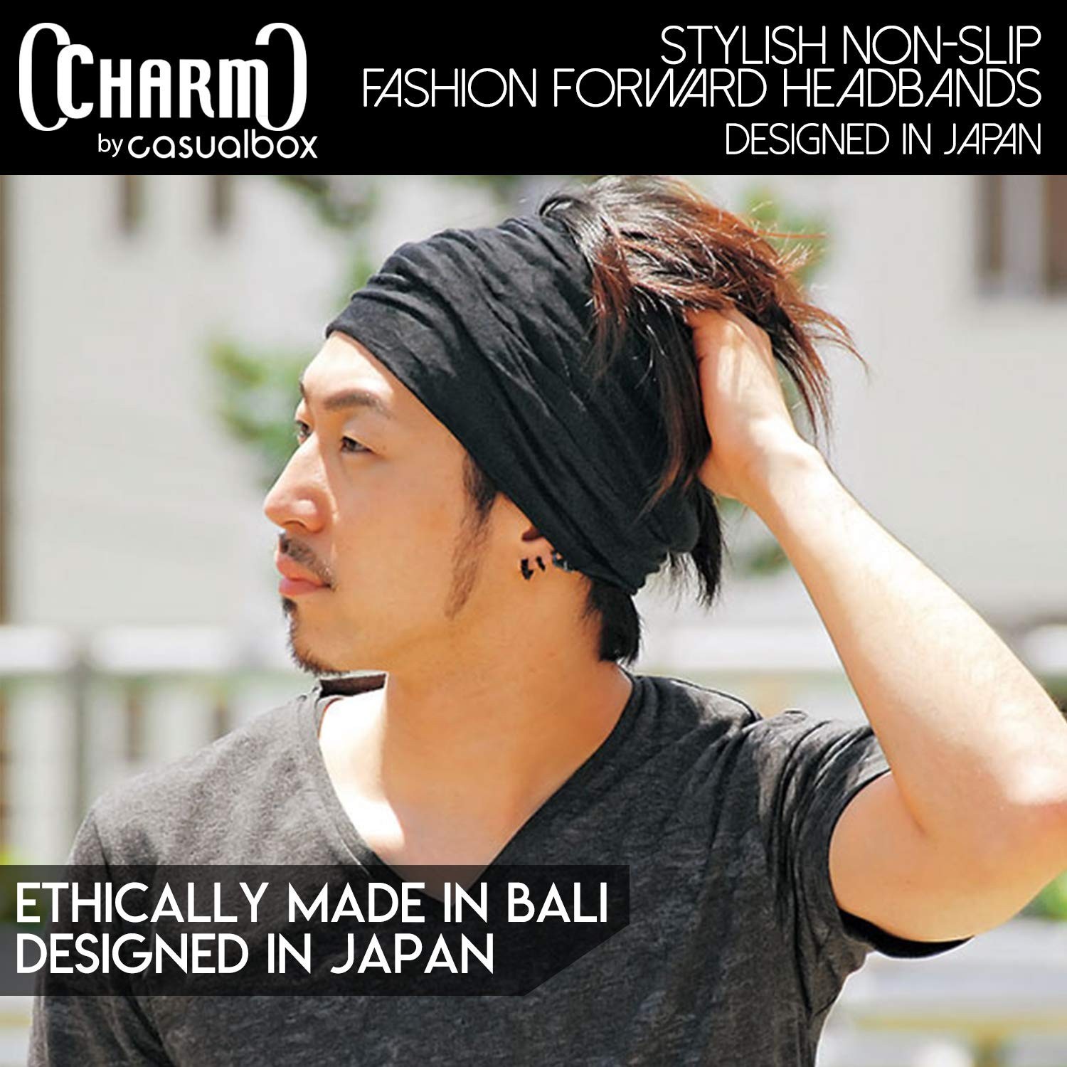 Japanese Style Head Wrap Headband for Men & Women – Workout, Yoga, Daily Wear, K