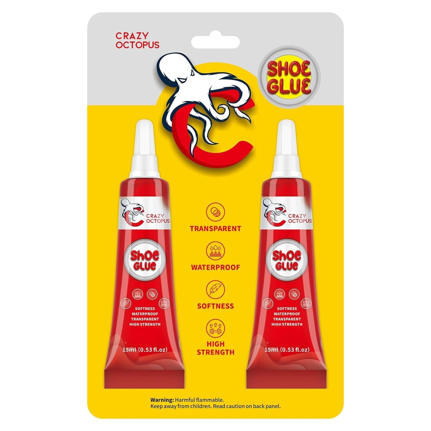 Shoe Glue, Strong, Clear Shoe Repair Glue for Sneakers, Boots, Handbags, Soles,