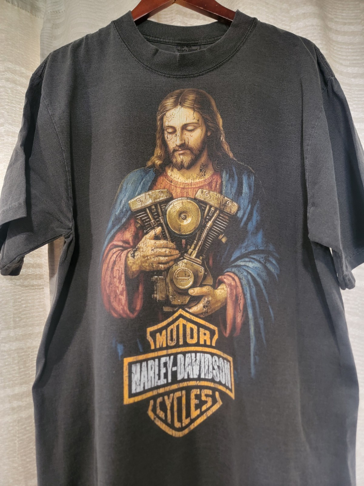 HARLEY DAVIDSON GOD BLESS YOU ON A SHAKA HEAVYWEIGHT GARMET SHIRT “MODERN”