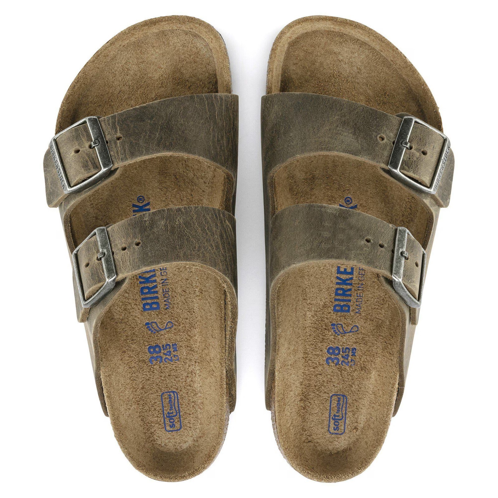 Birkenstock Arizona Soft Footbed Oiled Leather Sandals – Faded Khaki