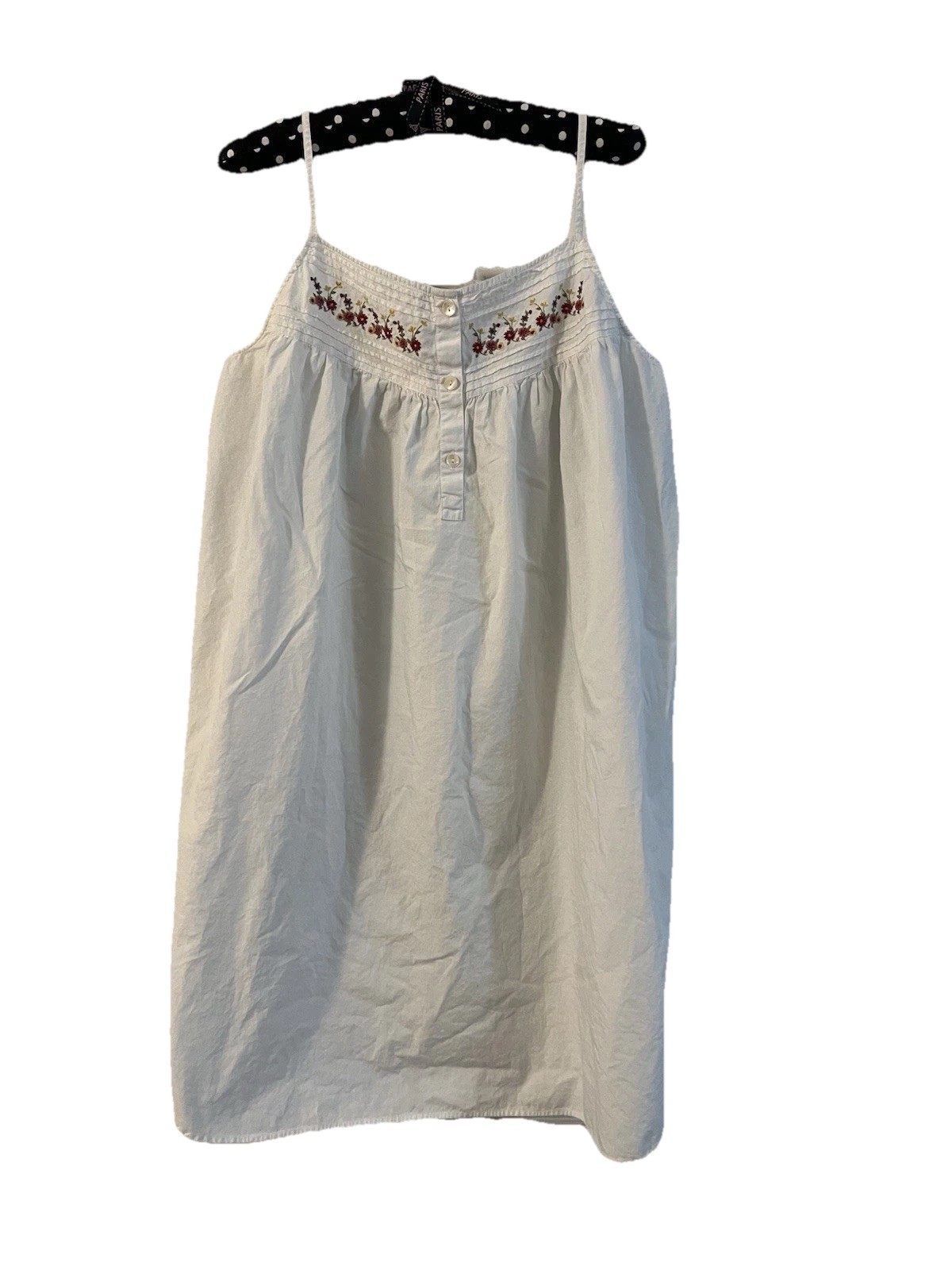 Pottery Barn Embroidered Cotton Tunic Cover Up M/L White Boho Cottagecore