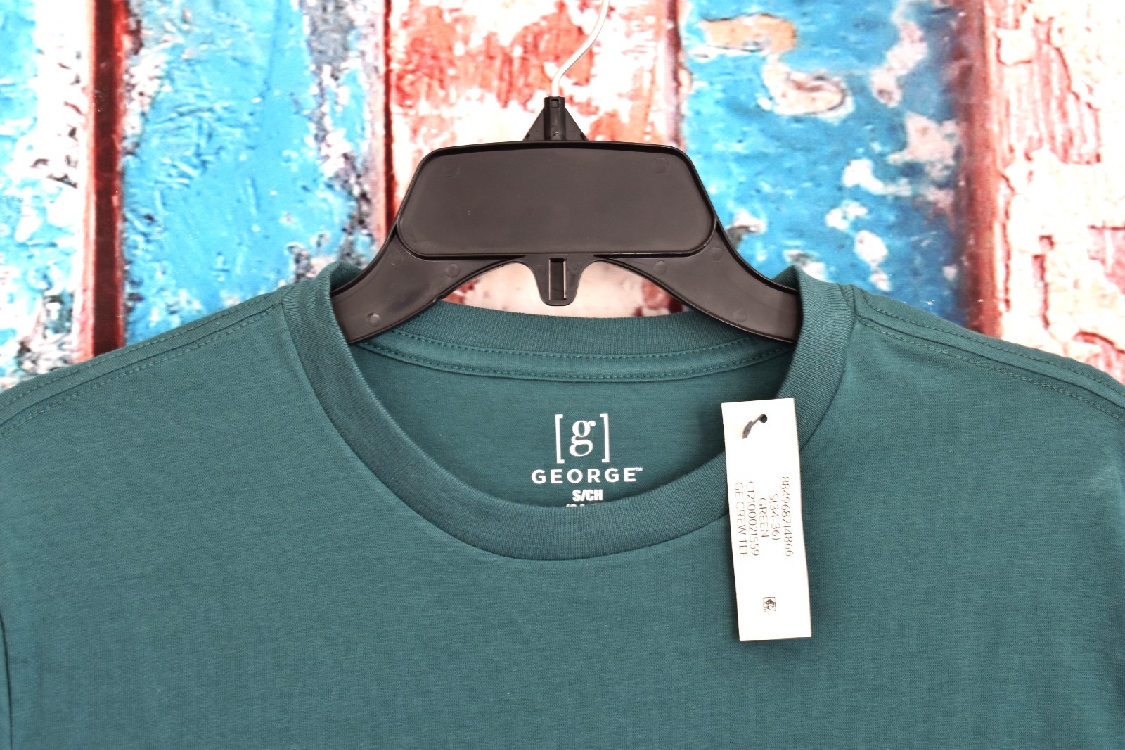 Men’s George T-Shirt Crew Neck Short Sleeve Regular Fit SMALL Green NEW
