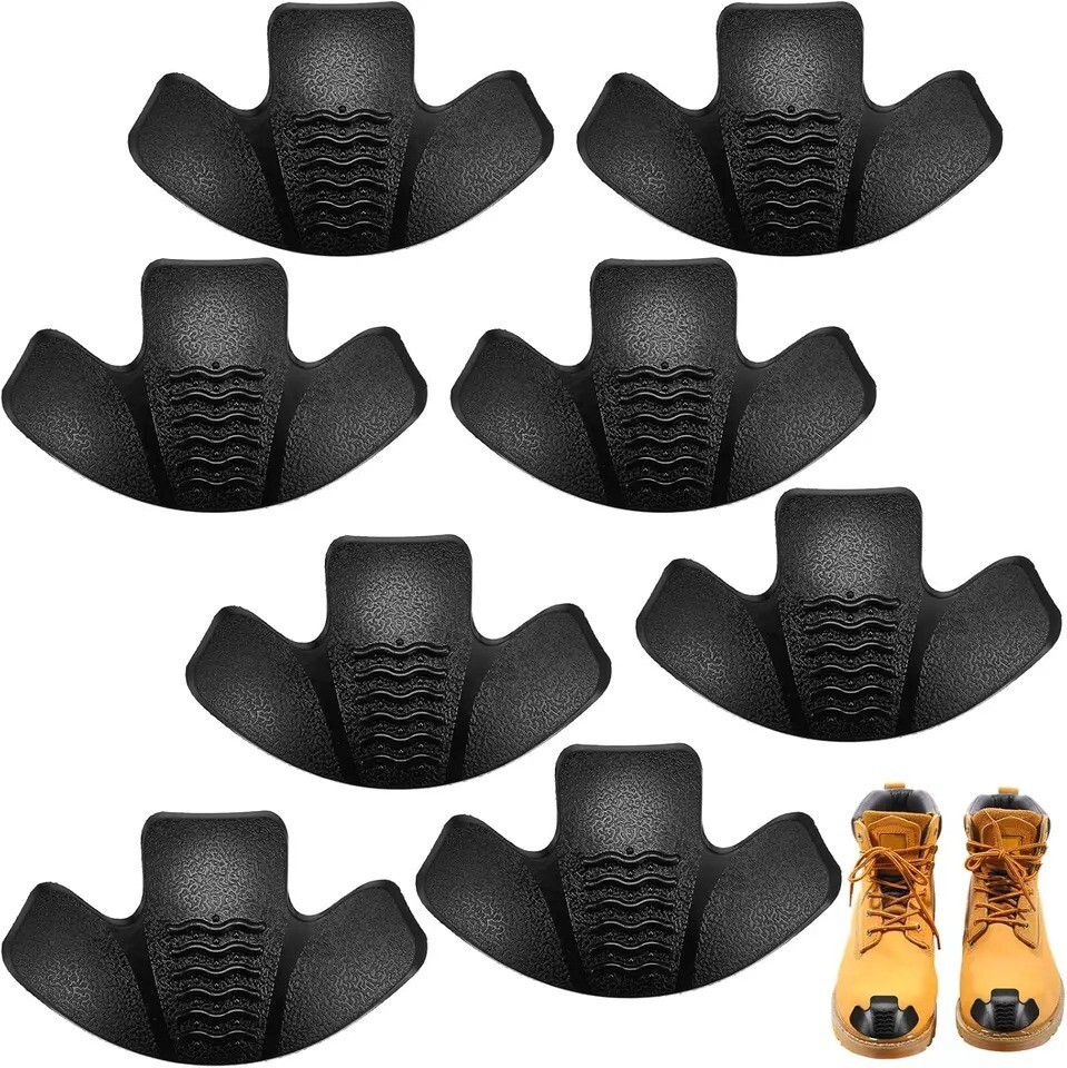 8 Pieces Toe Guards for Boots Toe Protectors Work Toe Guards Rubber Toe Covers