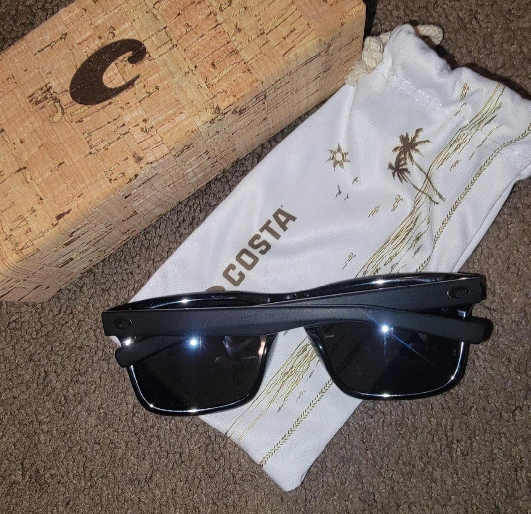 Costa Aransas Polarized Mirrored UV400 Sunglasses Black/Blue