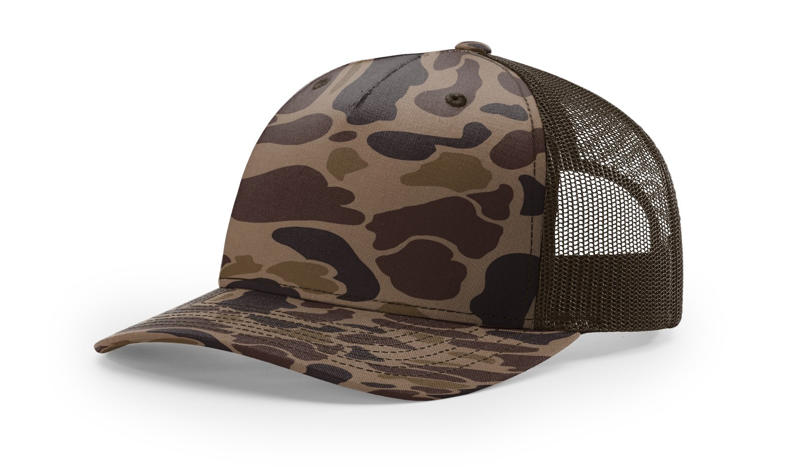 Richardson 5 Panel Trucker Cap 112FP Classic Style with Adjustable Duck Camo