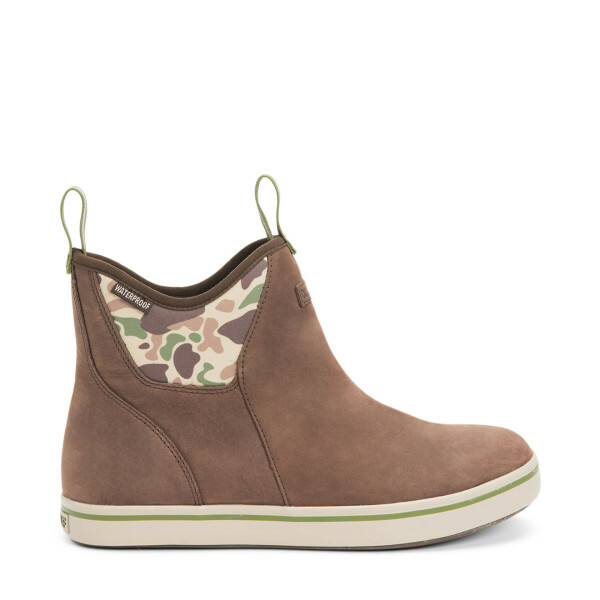 Xtratuf Men’s 6 Inch Leather Ankle Deck Boot – Brunette Brown/Duck Camo XALDCAM