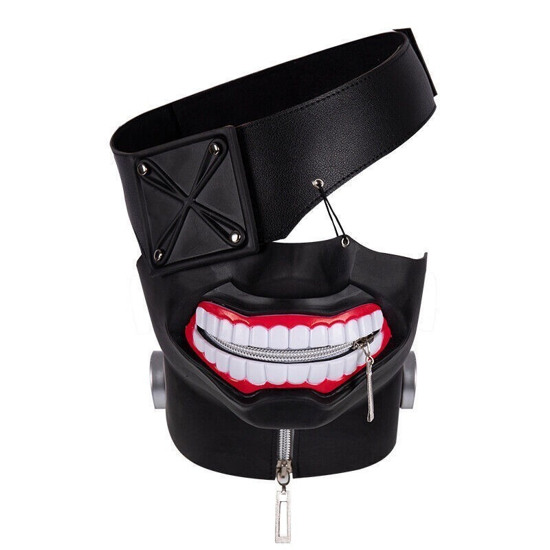 Anime Tokyo Ghoul Mask Ken Kaneki Hood Mask Halloween 3D Rubber Cosplay Prop