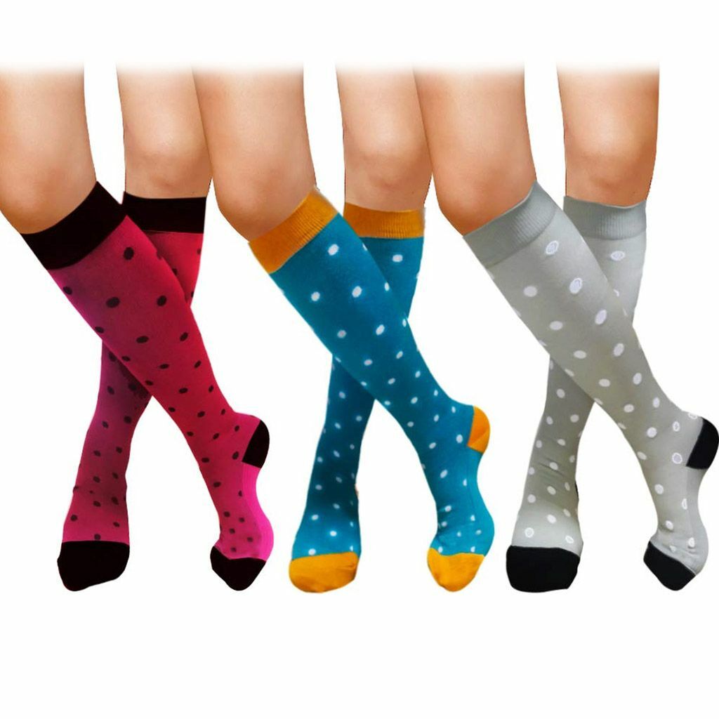 New 3pairs Copper Infused Compression Socks 20-30mmHg Graduated Mens Womens S-XL