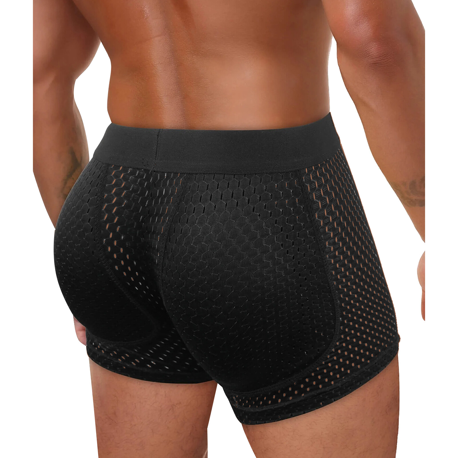 Mens Padded Underwear Briefs Boxers Big Butt Booster Hip Enhancer with 2 Pads US