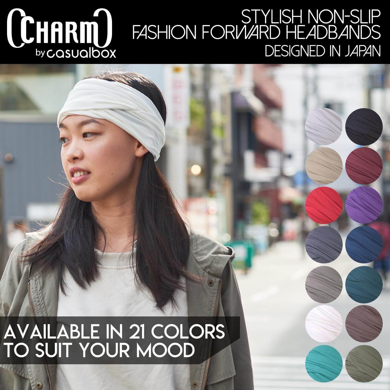 Japanese Style Head Wrap Headband for Men & Women – Workout, Yoga, Daily Wear, K