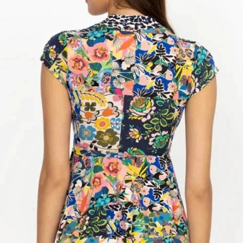 Johnny Was CSW7620 Women’s Sz S Multi Layla Floral Wrap Tankini Top $158
