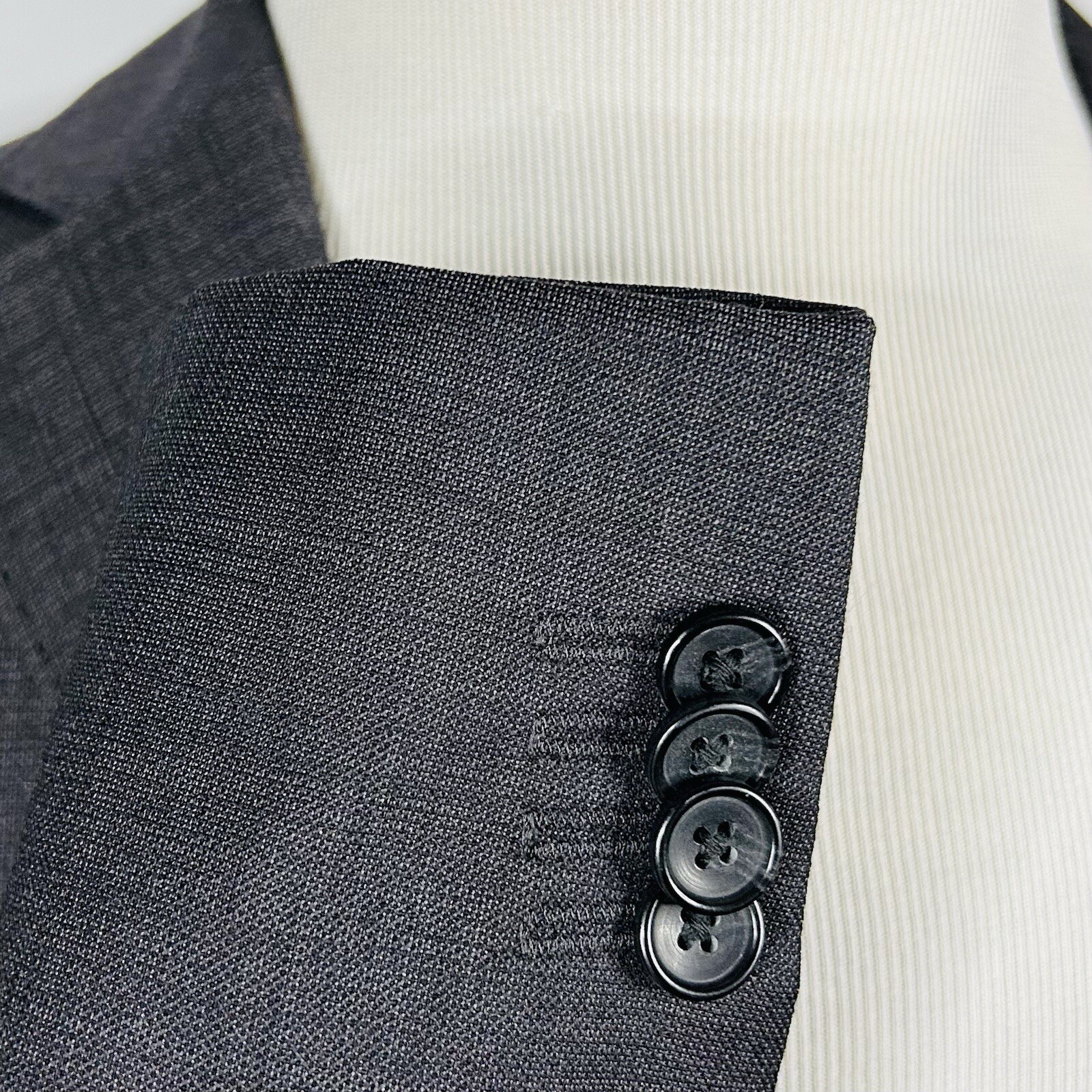 Marc Anthony 40R Sport Coat Dark Gray 100% Wool Two Button Lined Double Vented