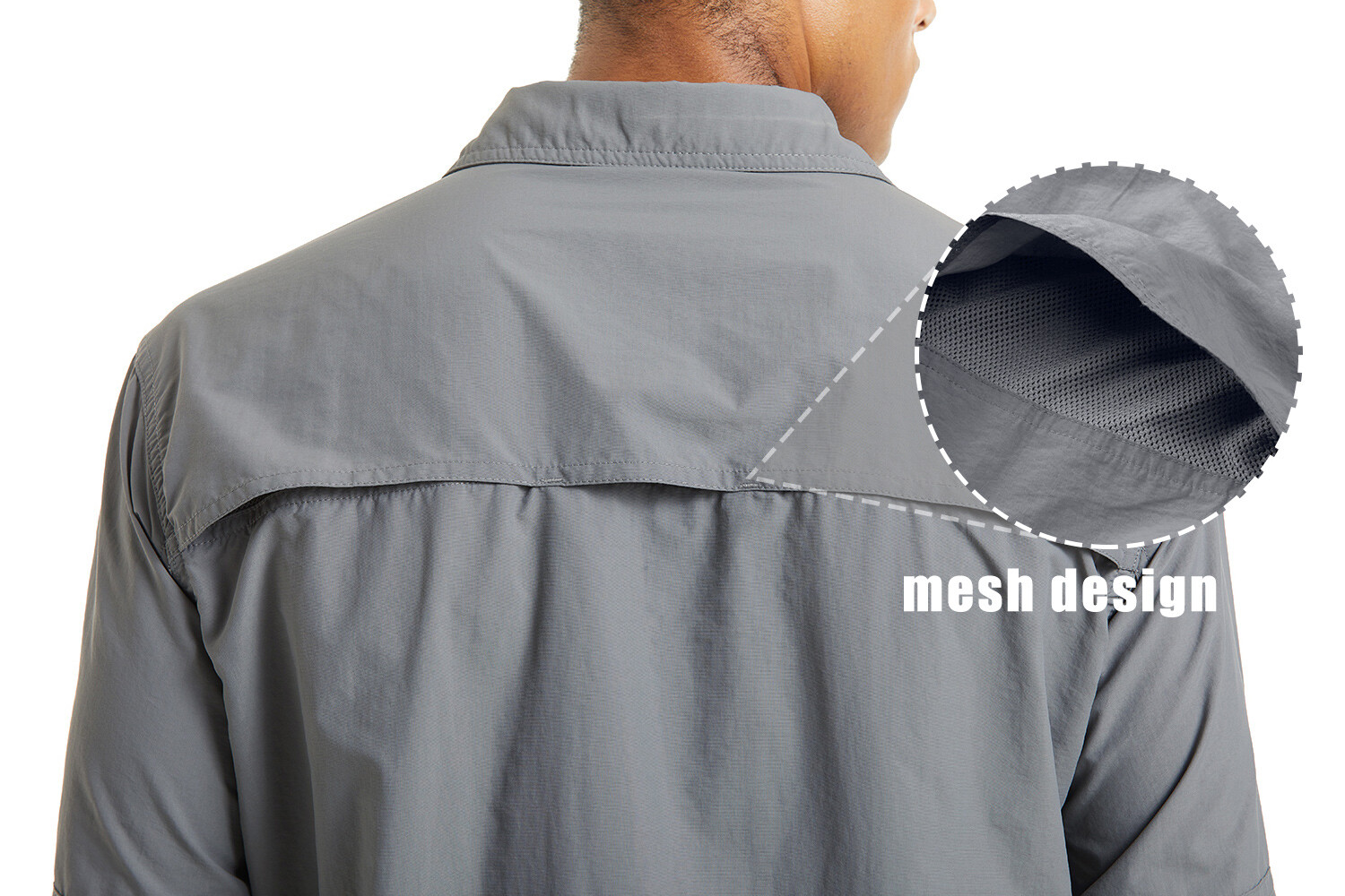 Mens Tactical Hiking Shirt Cargo Work Long Sleeve Shirts Quick Dry Performance T