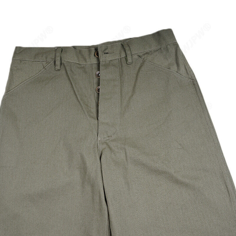 Replica WWII WW2 USMC MARINES HBT Green Pants Vintage Army Field Men’s Trousers