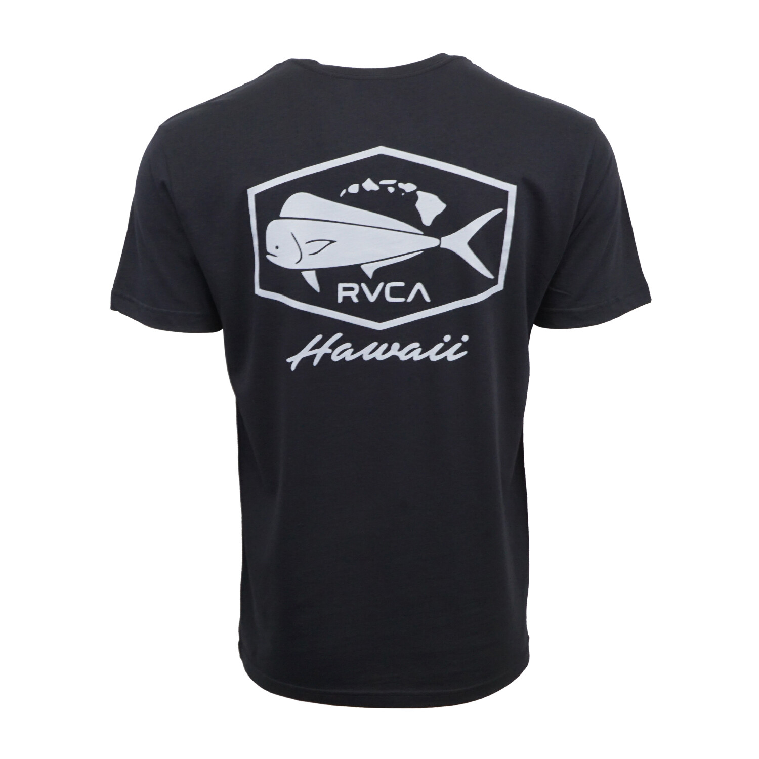RVCA HAWAII ISLAND MENS MAHI T SHIRT BLACK