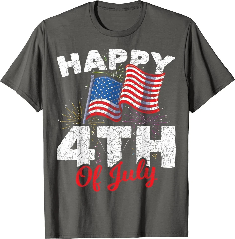 Happy 4th Of July Patriotic American US Flag T-Shirt