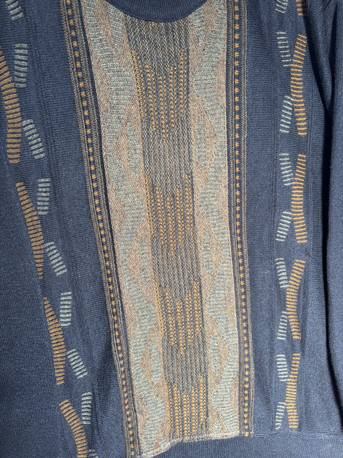 Vintage Cooper Pullover Crewneck Sweater Sz Med Blue Canada 30% Wool 45”chest