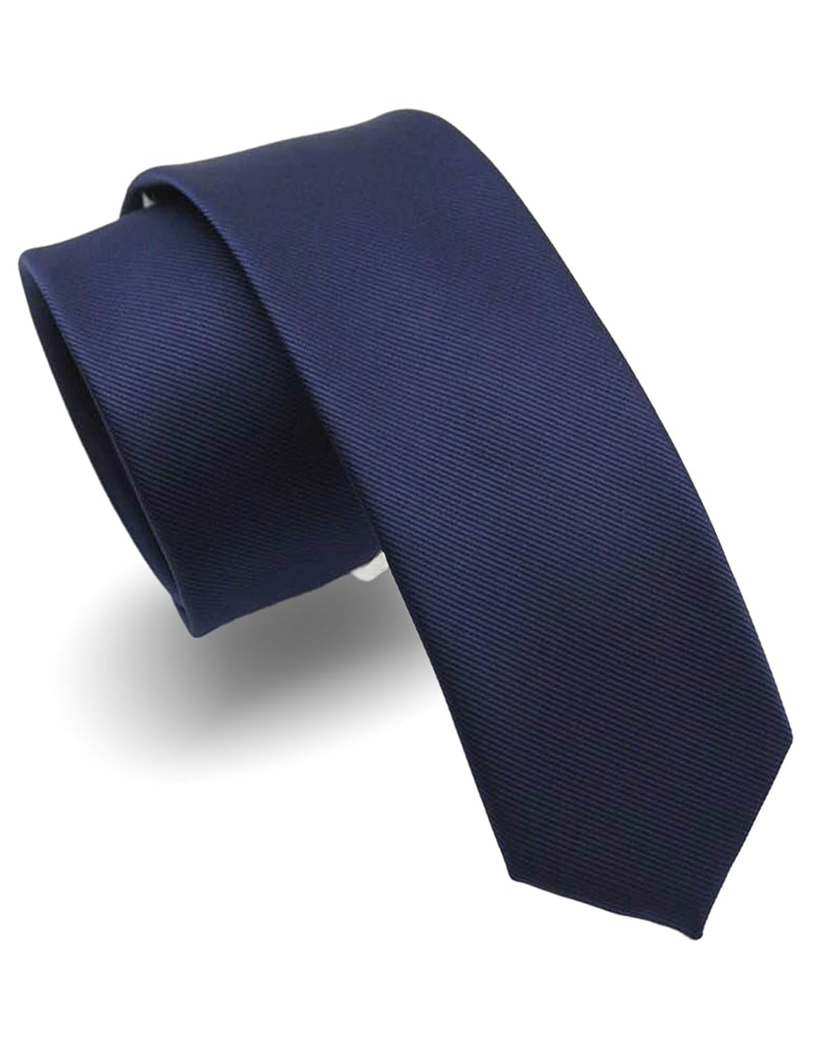 Men’s Solid Color Skinny Slim Necktie 4 Inch Tie for Men Colorful Slim Neckties