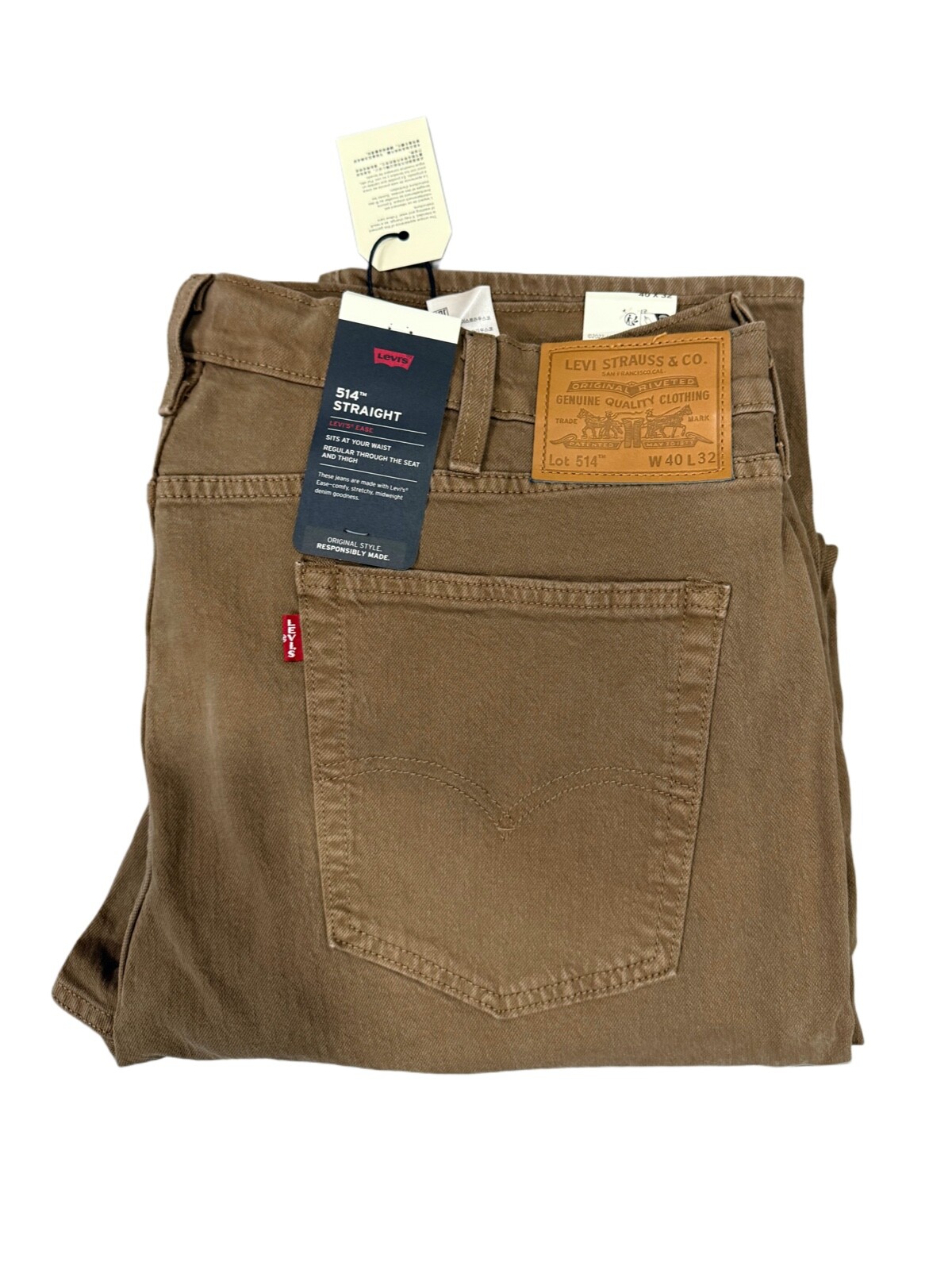 Levis 514 Premium Straight Fit Jeans Stretch Jeans Color Mustard Brown 005141738