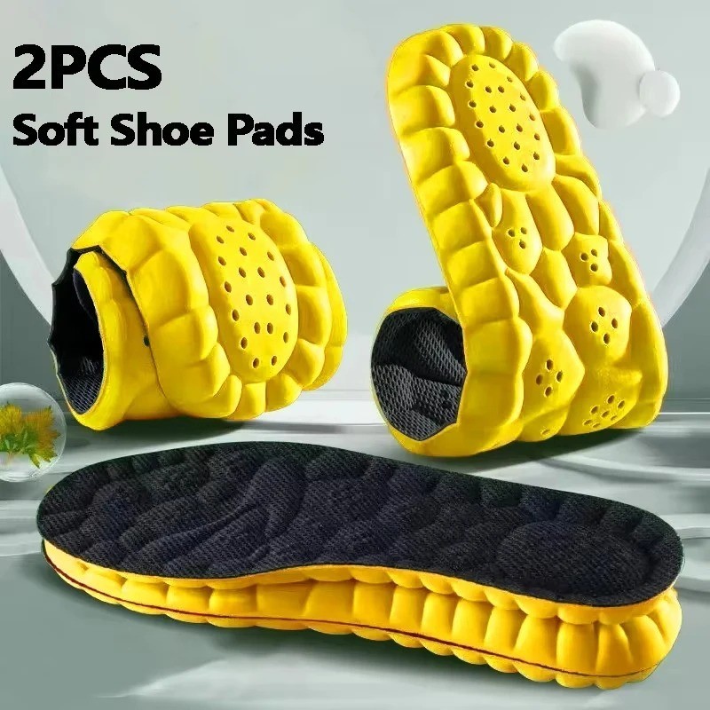Insoles Orthopedic Supersoft For Sports Shoes 4D Inserts Feet Shock Absorption