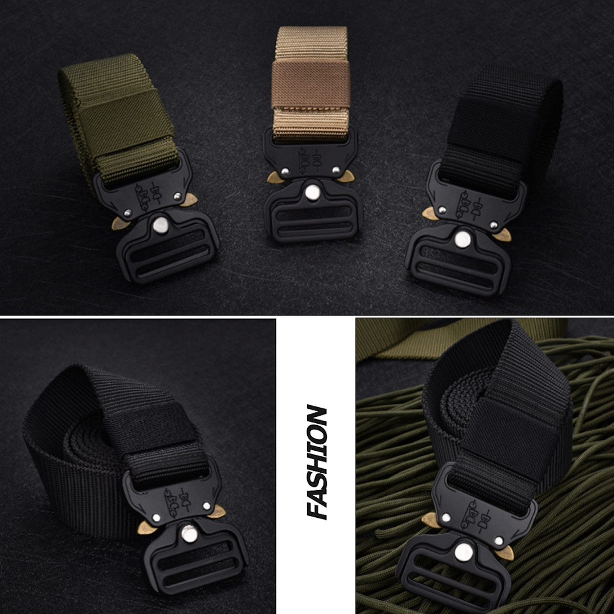BELT Casual Military Tactical Men Army Adjustable Quick Release Pant Waistband