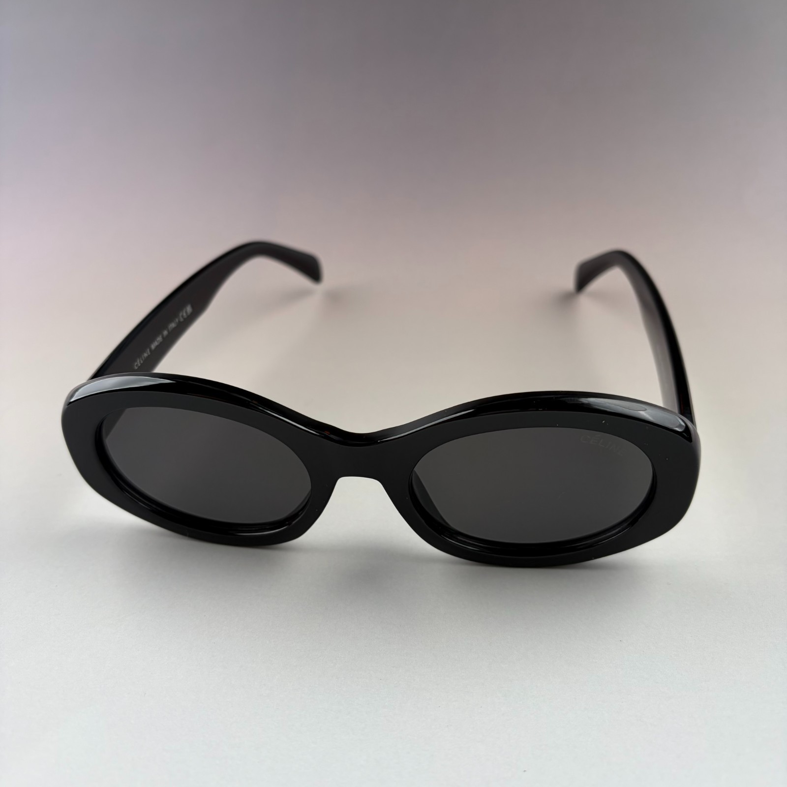 New In Box – Celine Triomphe Oval Women Sunglasses Black Designer Summer Travel