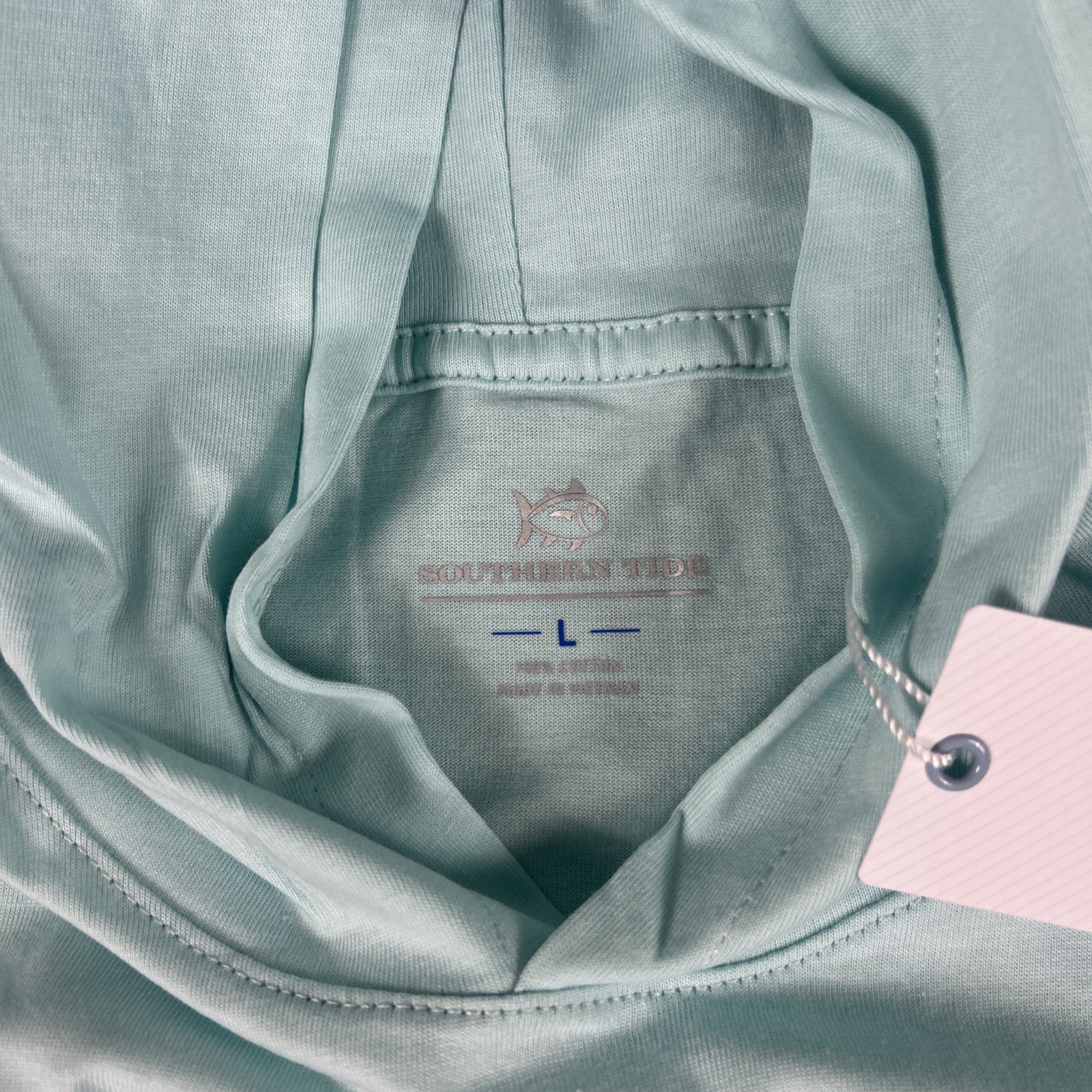 Southern Tide Golf Hoodie Pullover Graphic Print Large Wake Blue Cotton MSRP $99