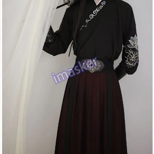 Large Size 3XL Chinese Hanfu Men Ancient Traditional Embroidered Hanfu Carnival