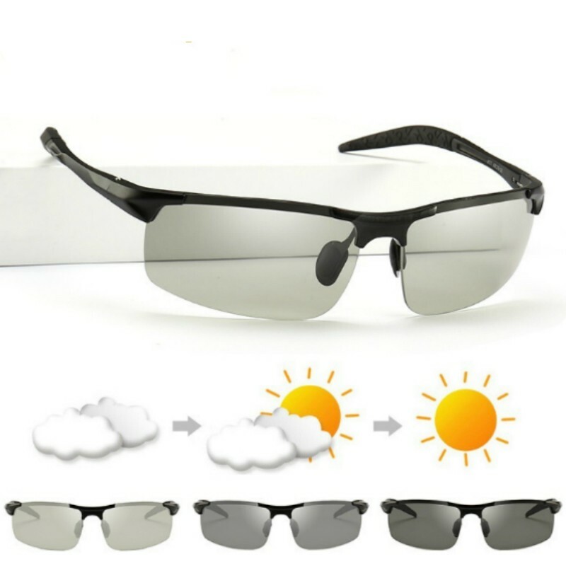 Aluminum HD Polarized Photochromic Sunglasses Men Eyewear Driving Sport Glasses