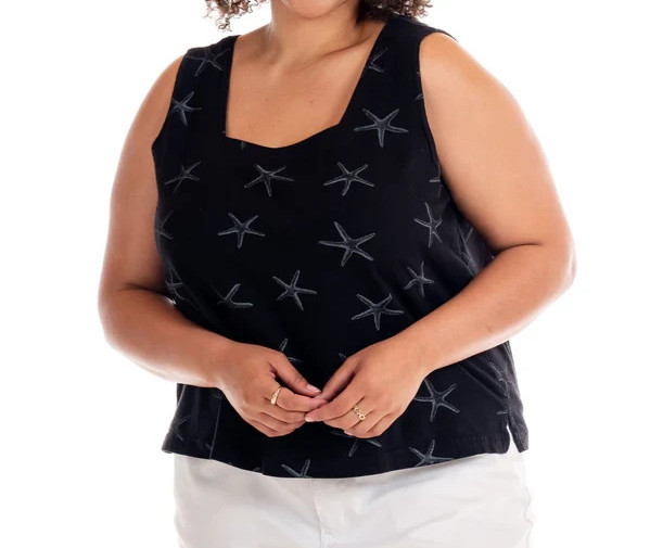 Fresh Produce 2x black starfish jersey cotton $49 boxy tank top nwt new 2x