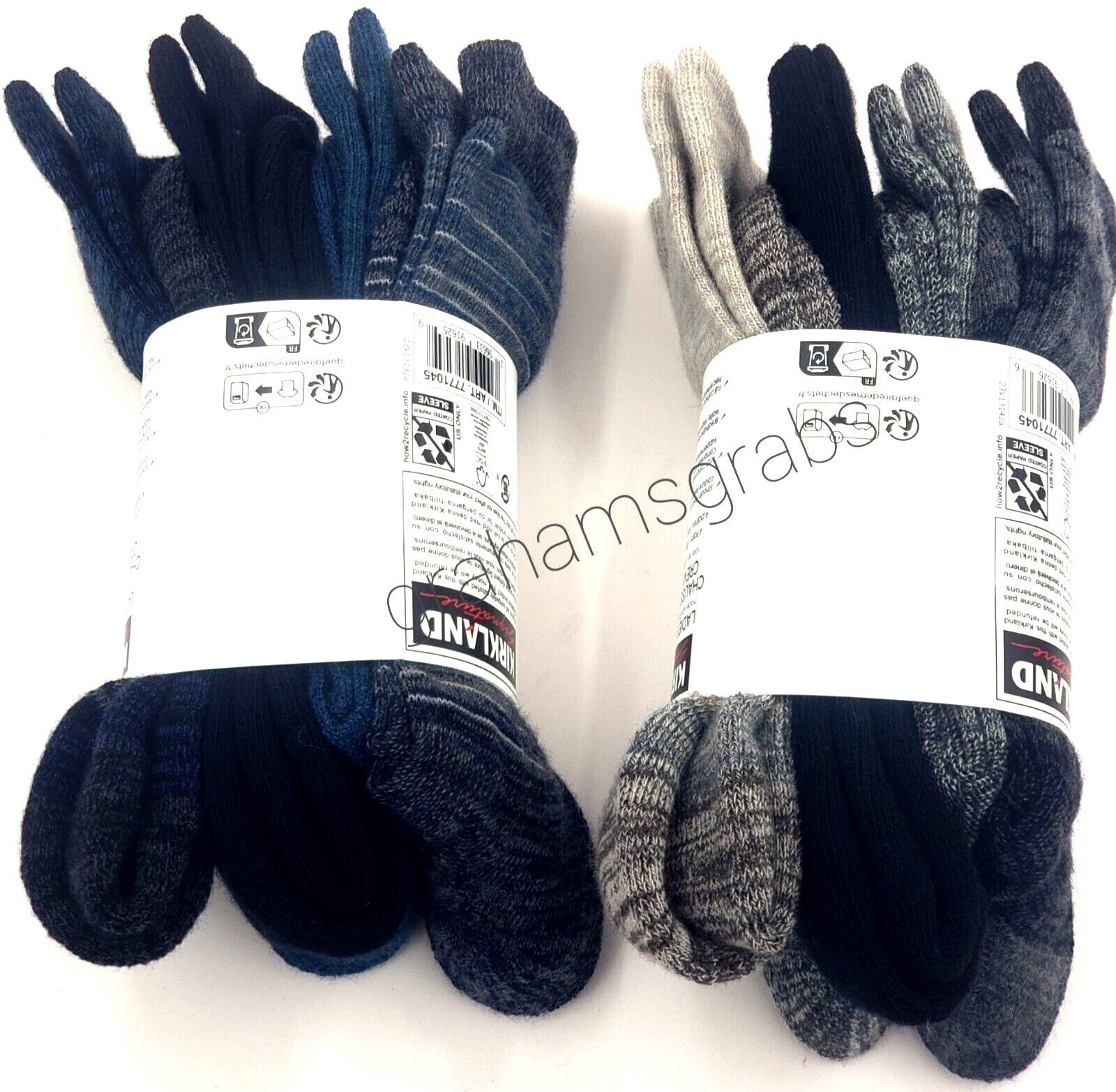KIRKLAND LADIES WOMENS EXTRA FINE MERINO WOOL BLEND CREW SOCKS (4 PAIR) CHOICE!