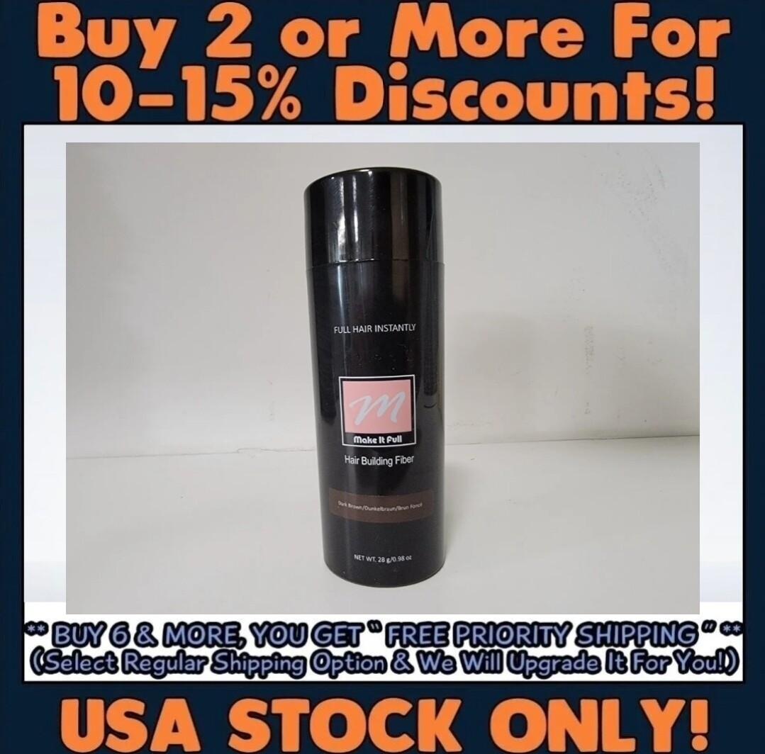 NEW MakeitFull Hair Building Fibers Black Dark Medium Light Brown BEST IN CLASS