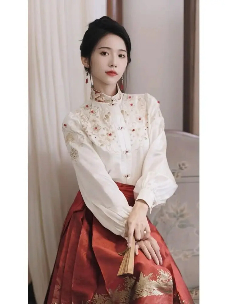 Chinese Traditional Hanfu Horse Face Skirt Set Women’s Clothing High End Hanfu