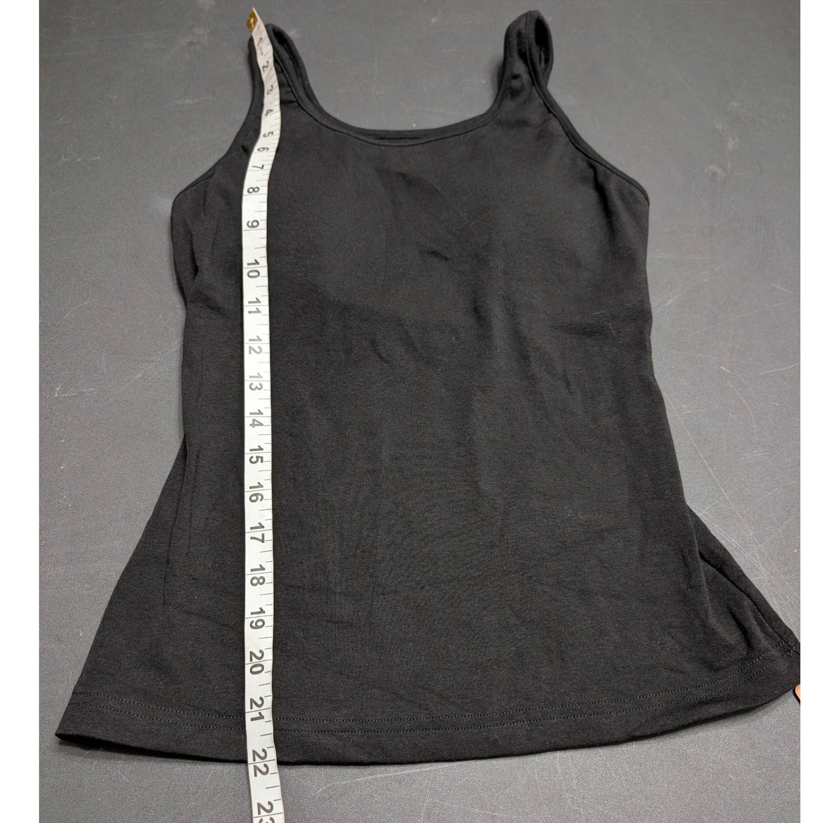 OGL Black Lyocell U-Neck Built-in Bra Brami Tank Top Size Medium NEW