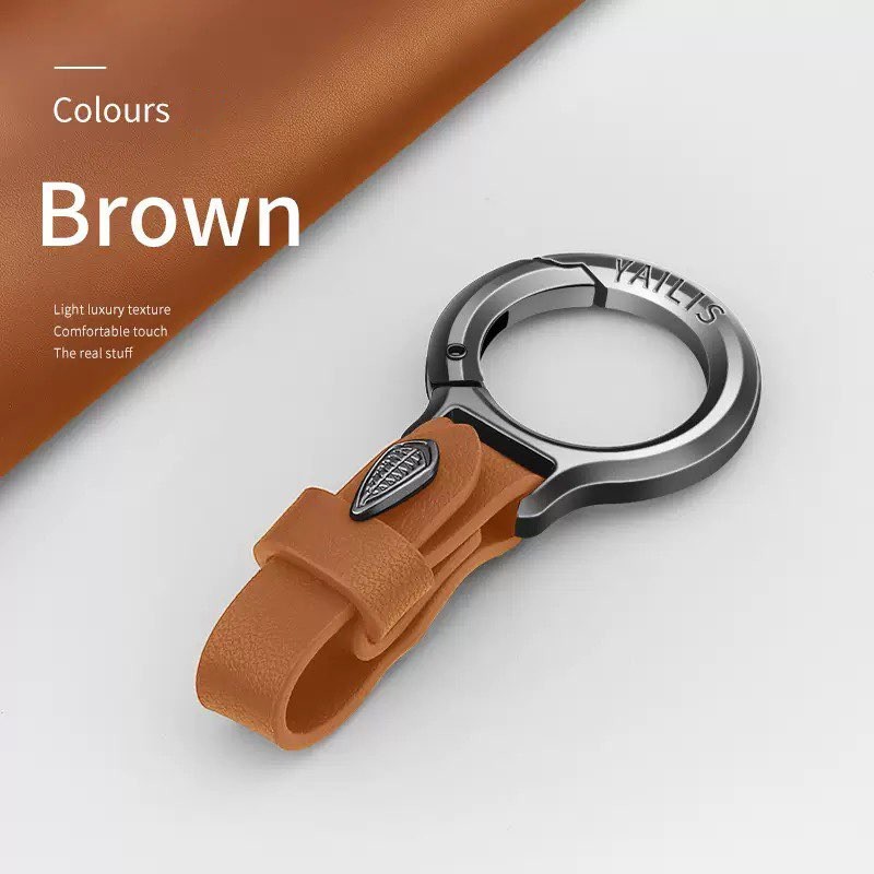 Men’s & Women’s Fashion Style Leather Clip Keychain Car Key Ring Fob Holder Gift