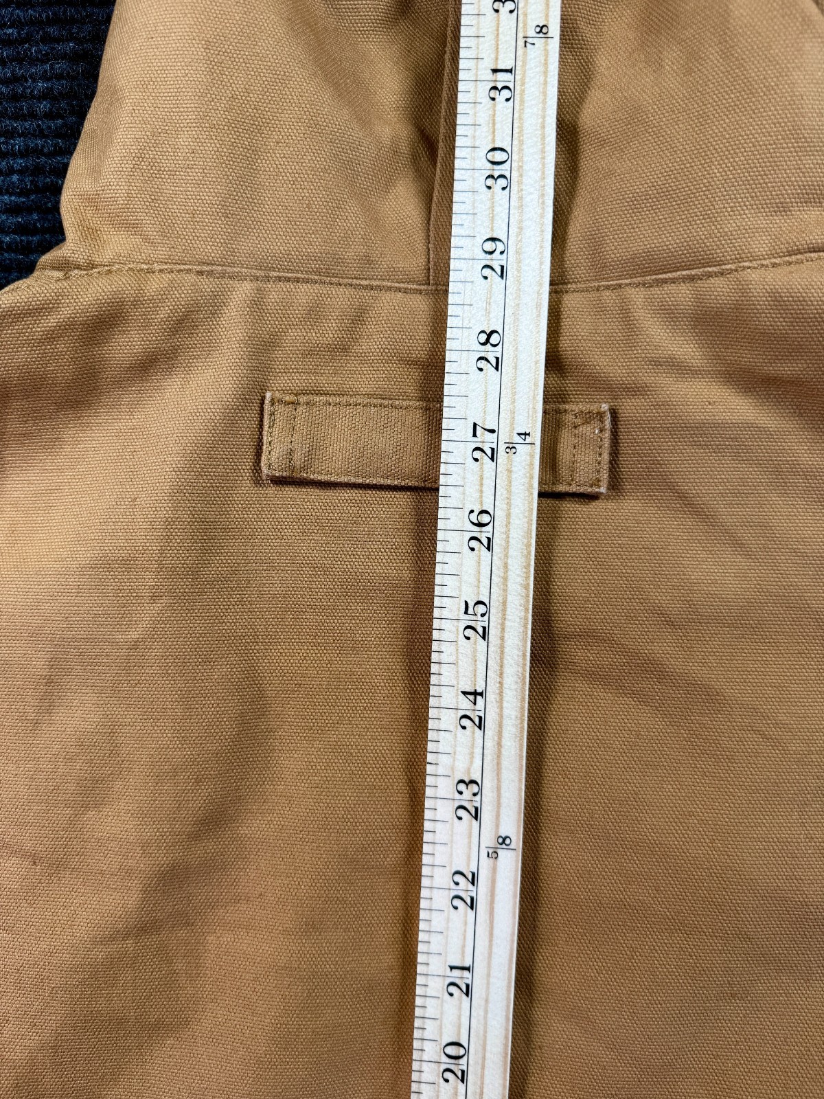 Dickies Duck Canvas Hooded Work Jacket Tan Brown Zip Up 3XL Lined