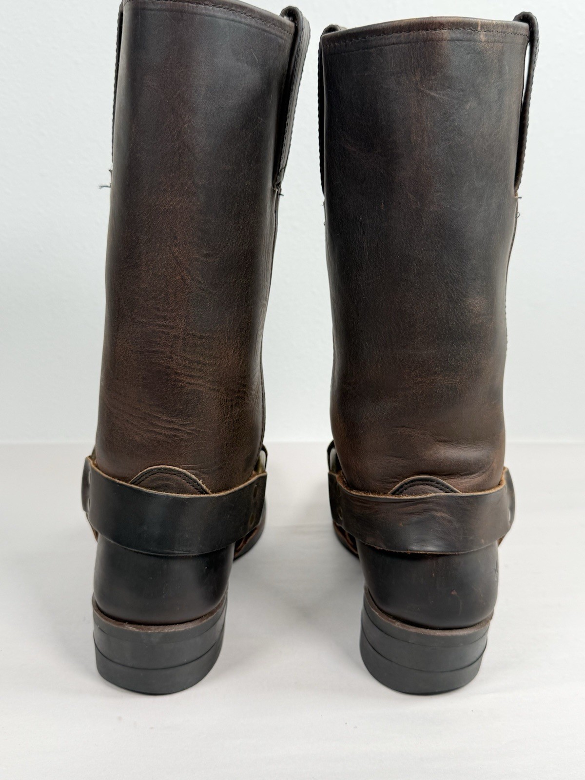 Frye Men’s 12R Harness Boots Size 8 M Brown Oil-tanned Leather 87350 Made In USA