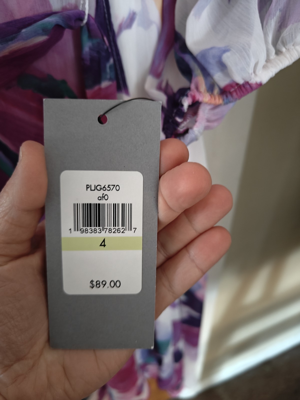 Marc New York Colorful Floral Dress Women’s Size 4 NWT 3/4 Sheer Sleeve Back Zip