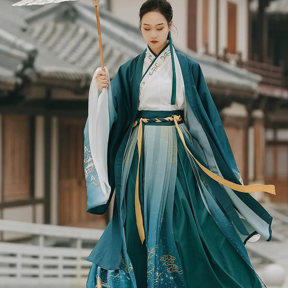 Hanfu Cosplay Outfit Men Women Adult Halloween Costume Couples Oriental Dance