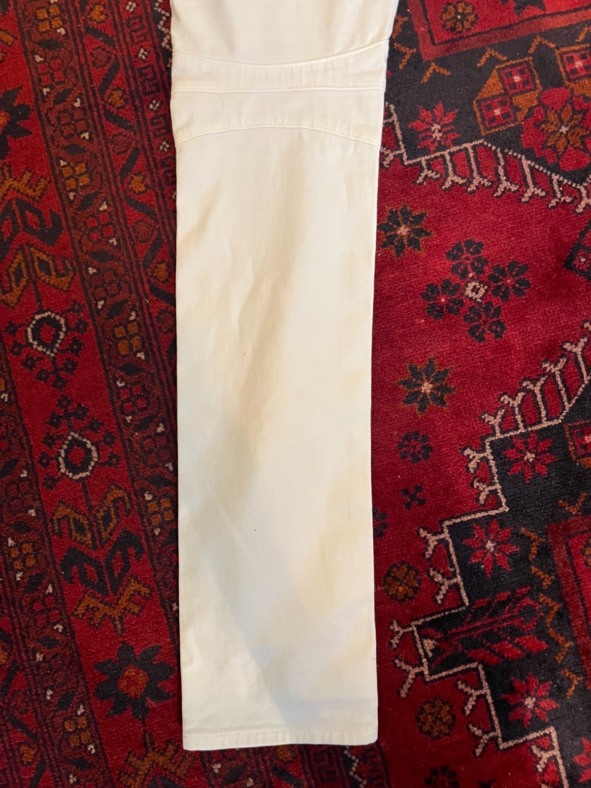 Hudson Blinder Biker Moto Skinny Jeans Men’s Size 29X32 Off White Button Fly