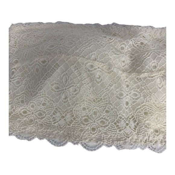 Lucky Brand Womens Large Lace Bandeau Ivory 90% Nylon 10% Elastane China