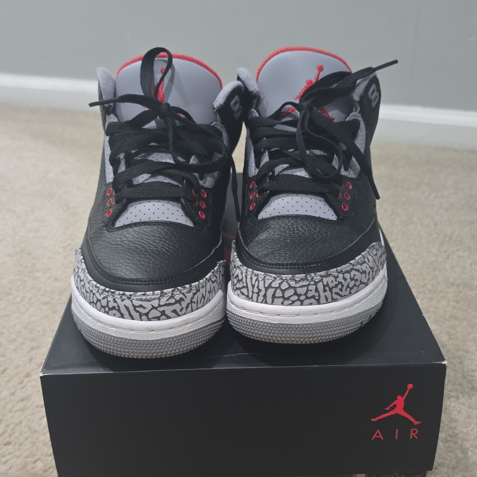 2017 Air Jordan 3 Retro OG Black Cement Size 8.5