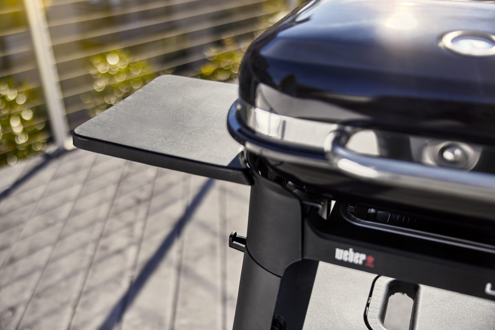 Weber Lumin Compact Black Thermoset plastic Folding Grill stand|119817