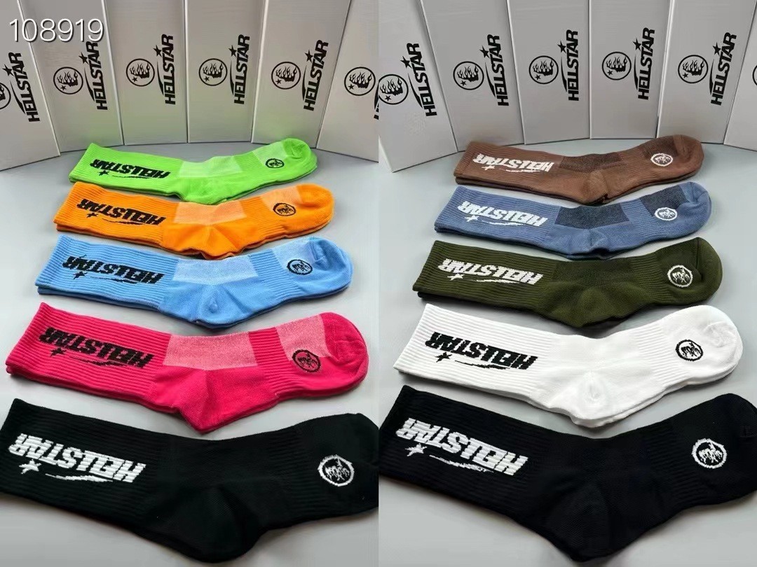 5 Pairs Mens Womens HS Hell Crew Socks Star Soft Comfort Causal Athletic Socks