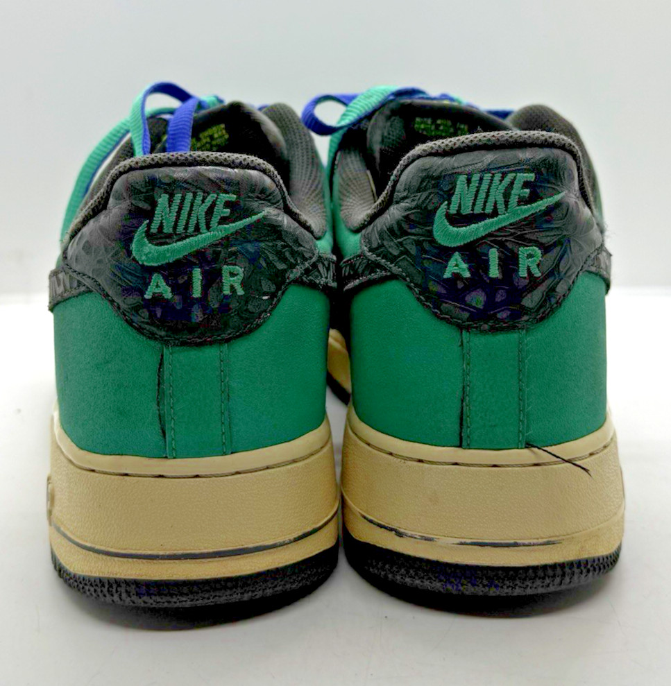 Nike Air Force 1 Low Sneakers Godzilla Green/Goblin Atomic Teal Sz 13 488298-304