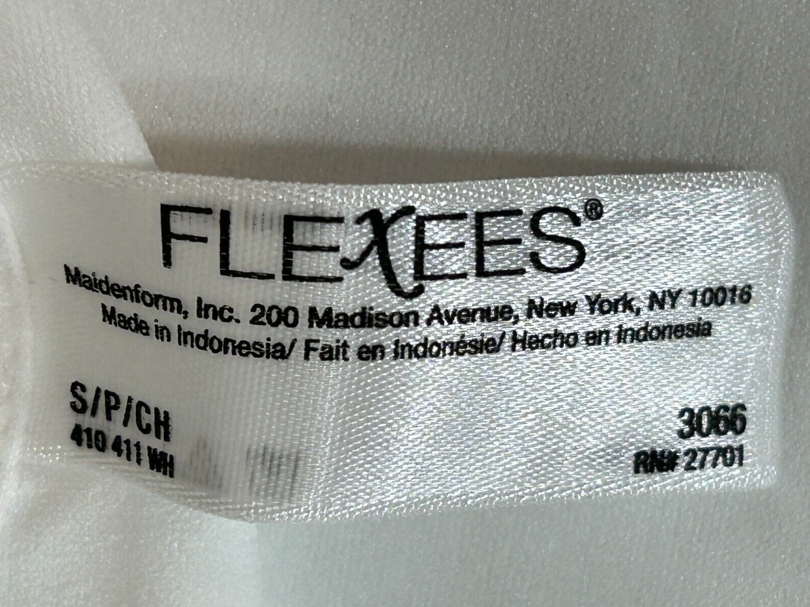 Maidenform Flexees Shaper Knit T Shirt Firm Control S Instant Slimmer White 3066